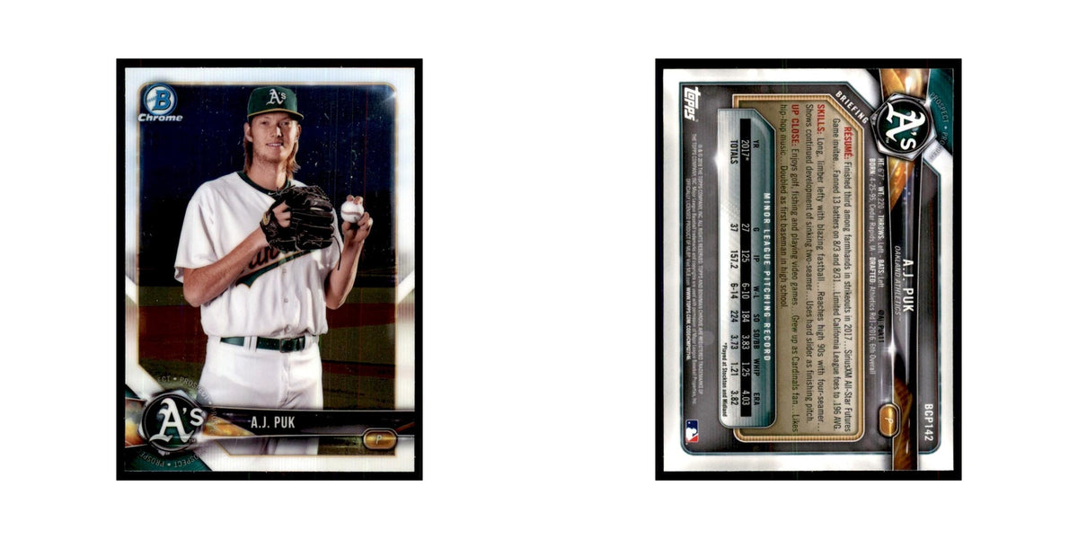 2018 Bowman Chrome Prospects A.J. Puk Athletics #BCP142