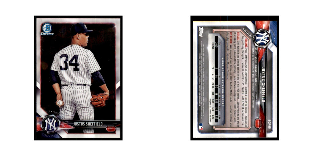 2018 Bowman Chrome Prospects Justus Sheffield Yankees #BCP69