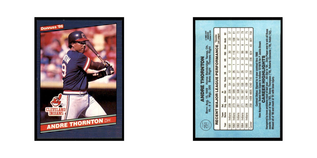 1986 Donruss Andre Thornton Indians #251