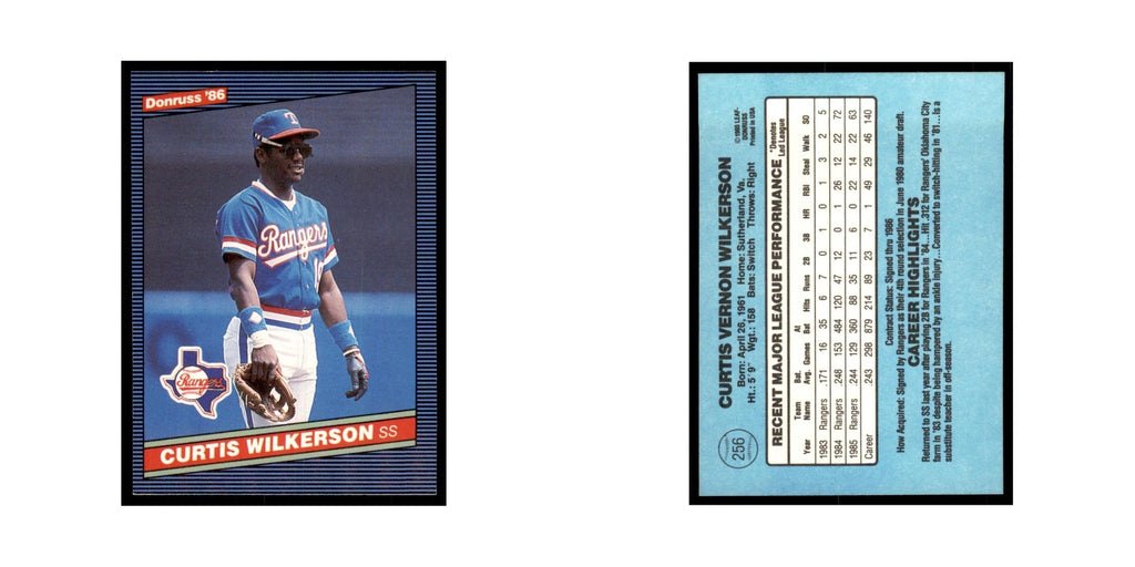 1986 Donruss Curtis Wilkerson Rangers #256