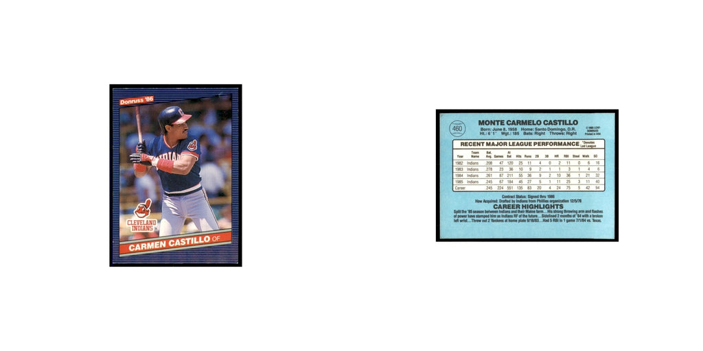 1986 Donruss Carmen Castillo Indians #460