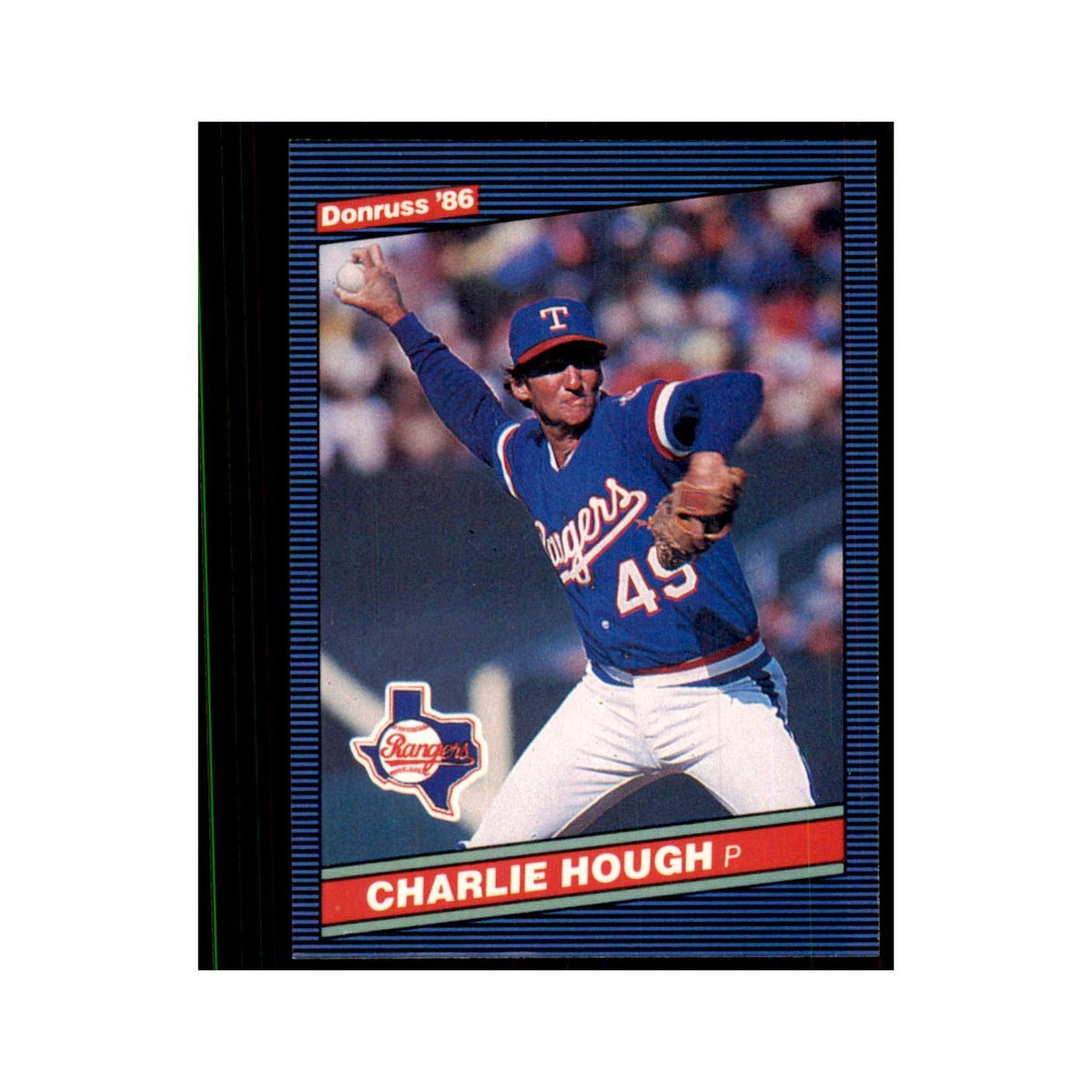 1986 Donruss Charlie Hough Rangers #342