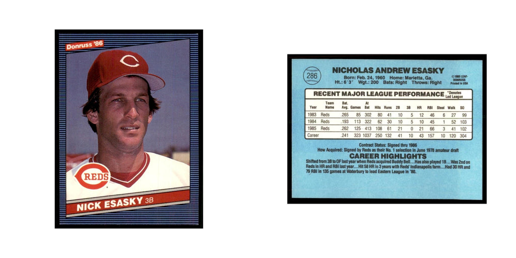 1986 Donruss Nick Esasky Reds #286