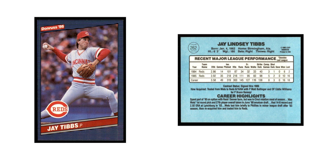 1986 Donruss Jay Tibbs Reds #262
