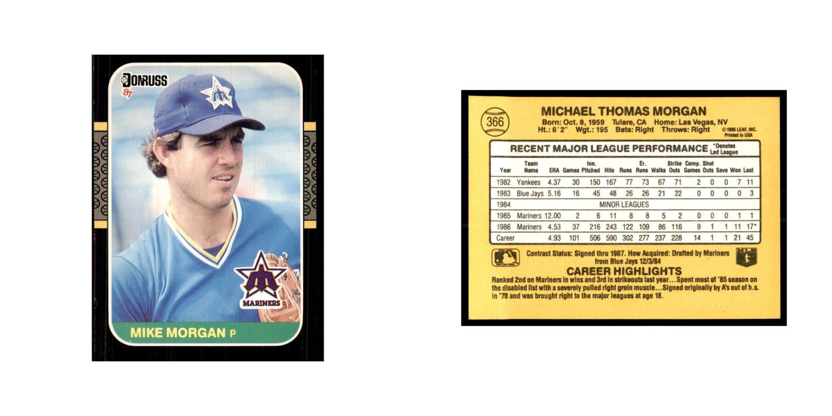 1987 Donruss Mike Morgan Baseball Cards #366