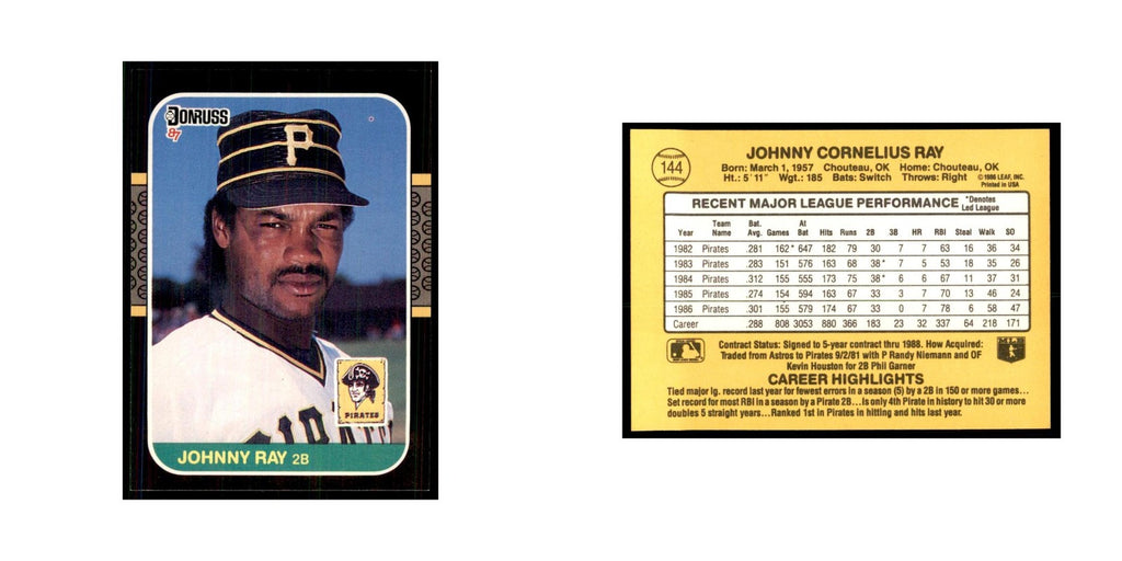 1987 Donruss Johnny Ray Baseball Cards #144