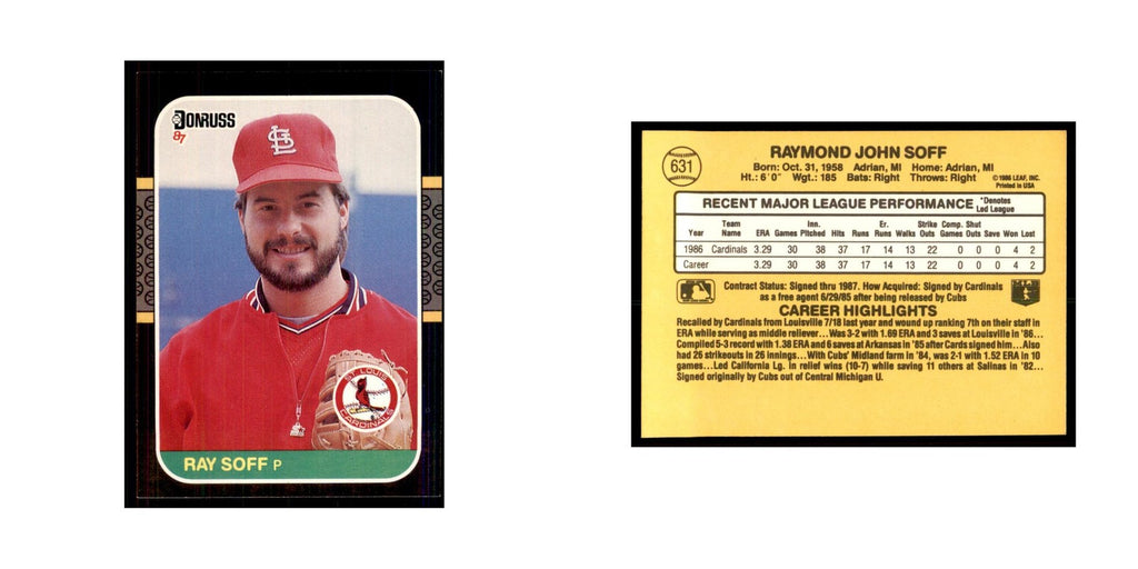 1987 Donruss Ray Soff Baseball Cards #631