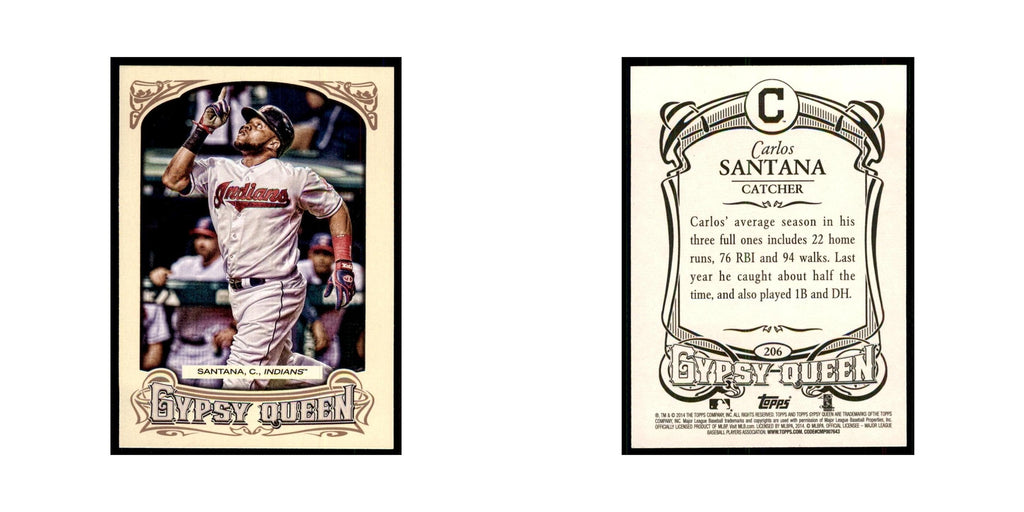 2014 Topps Gypsy Queen Carols Santana Indians #206
