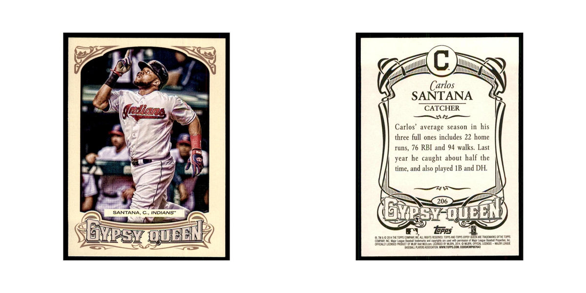 2014 Topps Gypsy Queen Carols Santana Indians #206