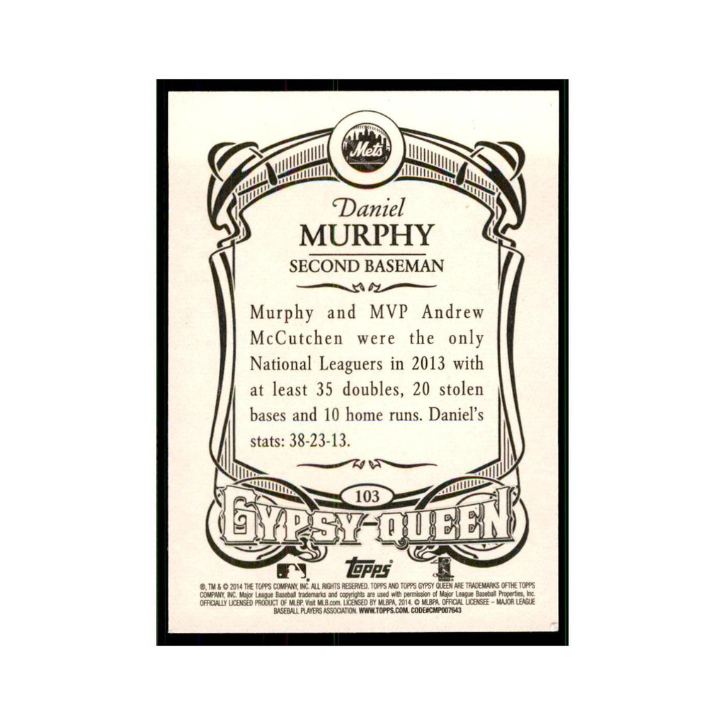 2014 Topps Gypsy Queen Daniel Murphy Mets #103