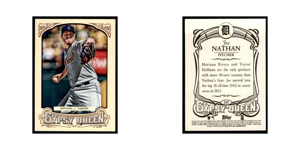 2014 Topps Gypsy Queen Joe Nathan Tigers #205