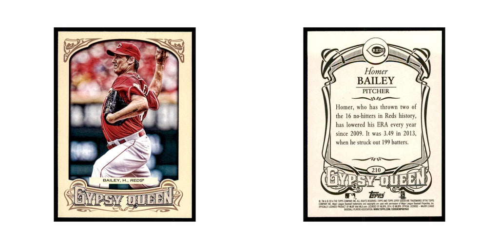 2014 Topps Gypsy Queen Homer Bailey Reds #210