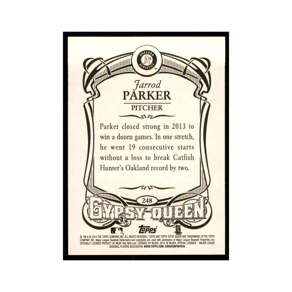 2014 Topps Gypsy Queen Jarrod Parker Athletics #248