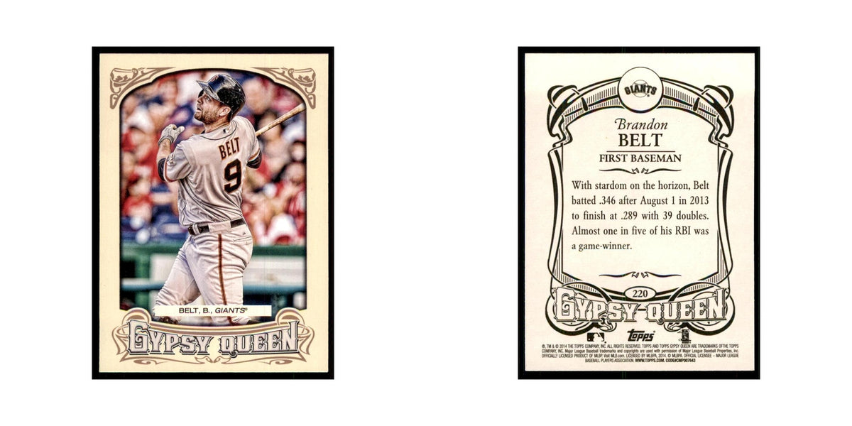 2014 Topps Gypsy Queen Brandon Belt Giants #220