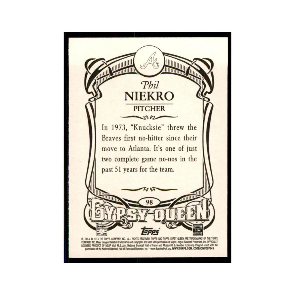 2014 Topps Gypsy Queen Phil Niekro Braves #98