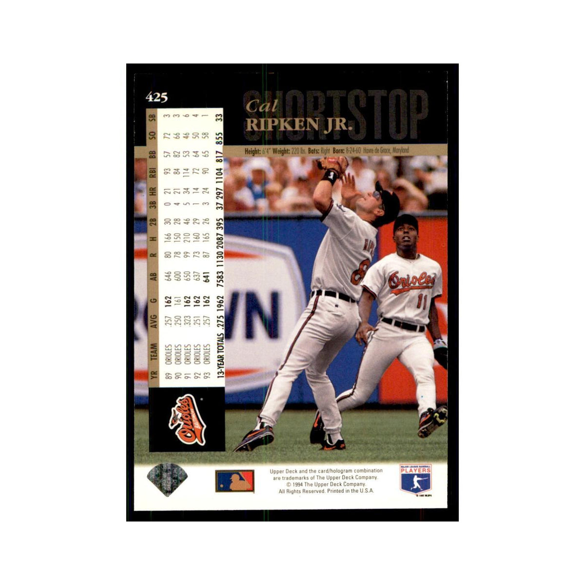 1994 Upper Deck Cal Ripken Jr. Orioles #425