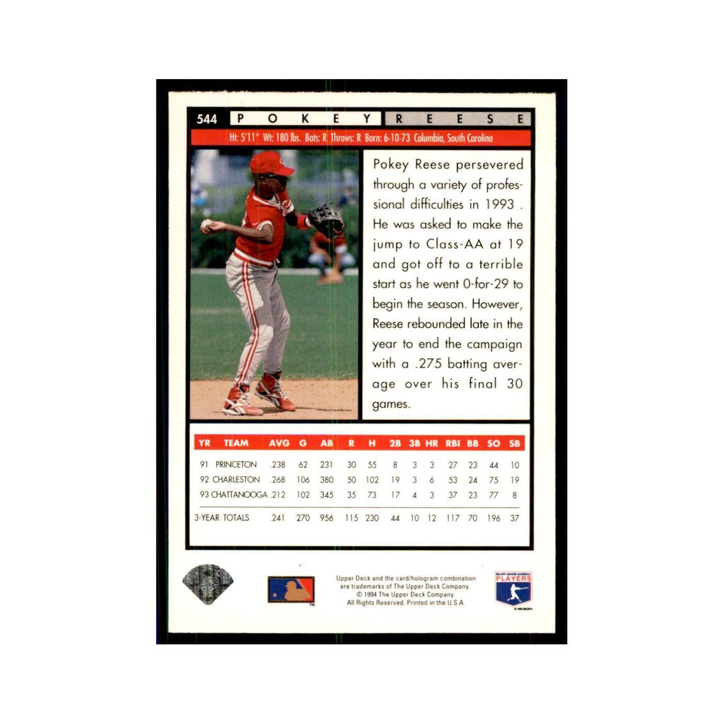 1994 Upper Deck Pokey Reese Reds #544