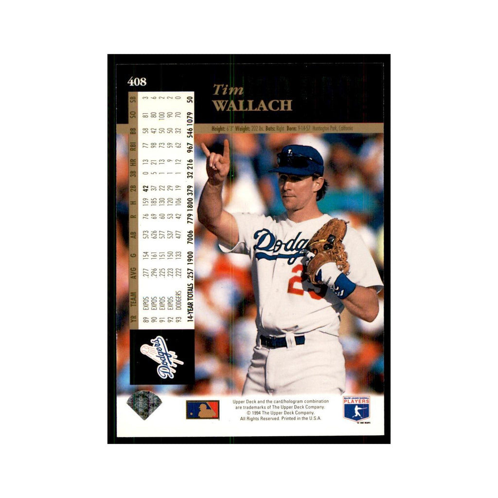 1994 Upper Deck Tim Wallach Dodgers #408
