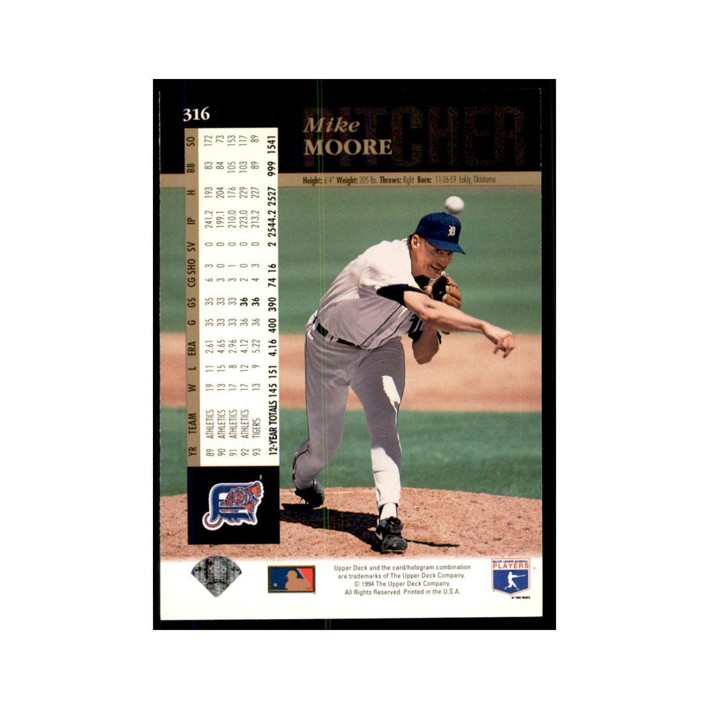 1994 Upper Deck Mike Moore Tigers #316