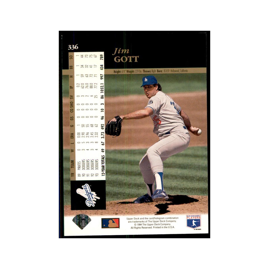 1994 Upper Deck Jim Gott Dodgers #336