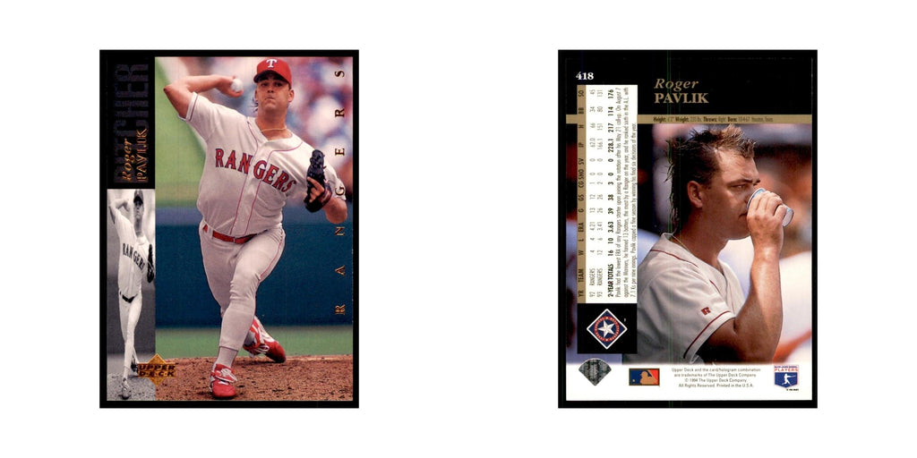 1994 Upper Deck Roger Pavlik Rangers #418