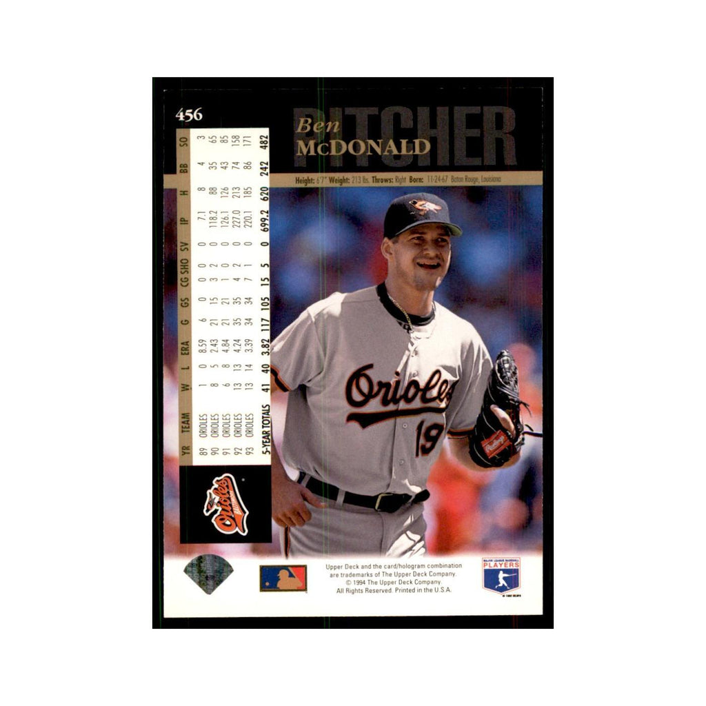 1994 Upper Deck Ben McDonald Orioles #456