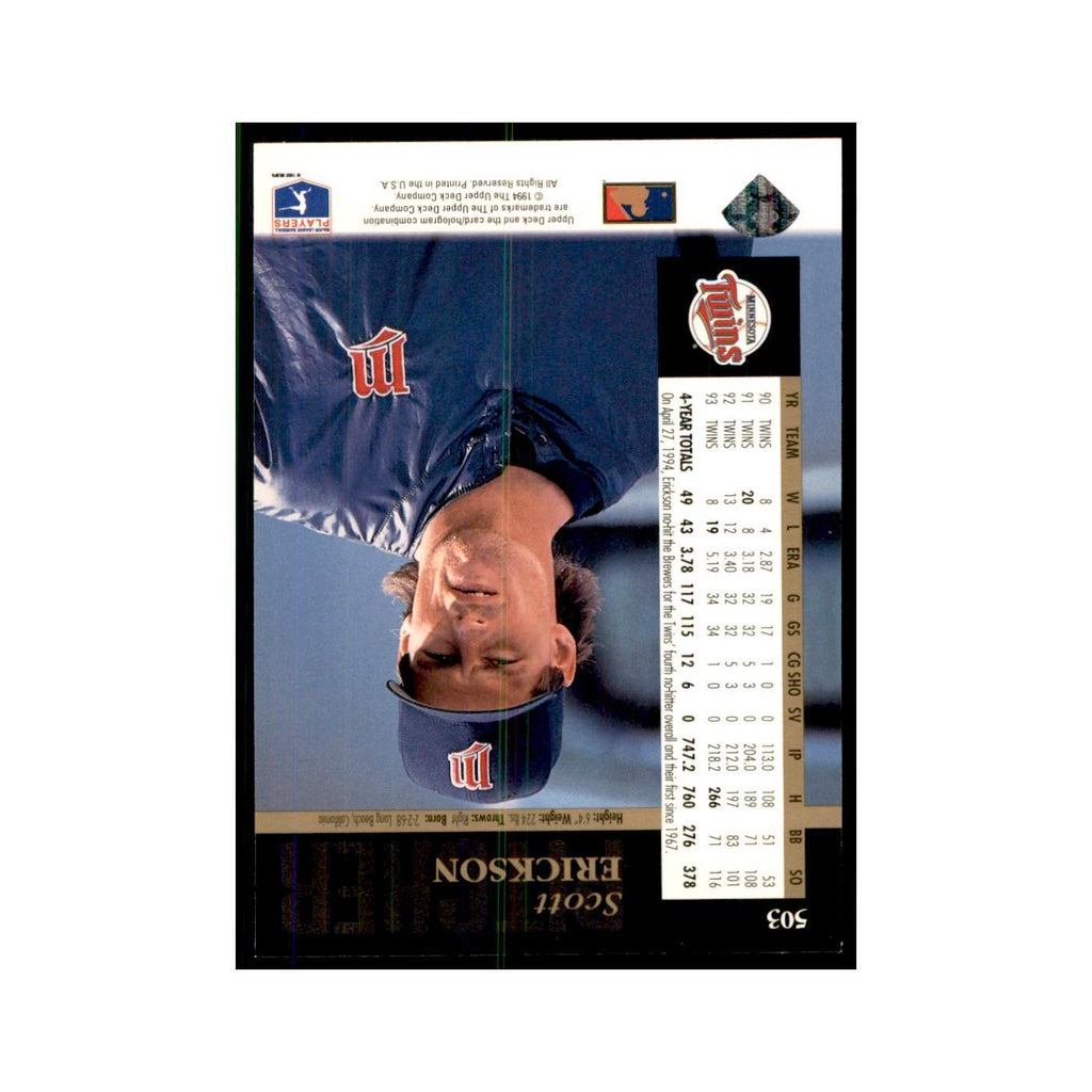 1994 Upper Deck Scott Erickson Twins #503