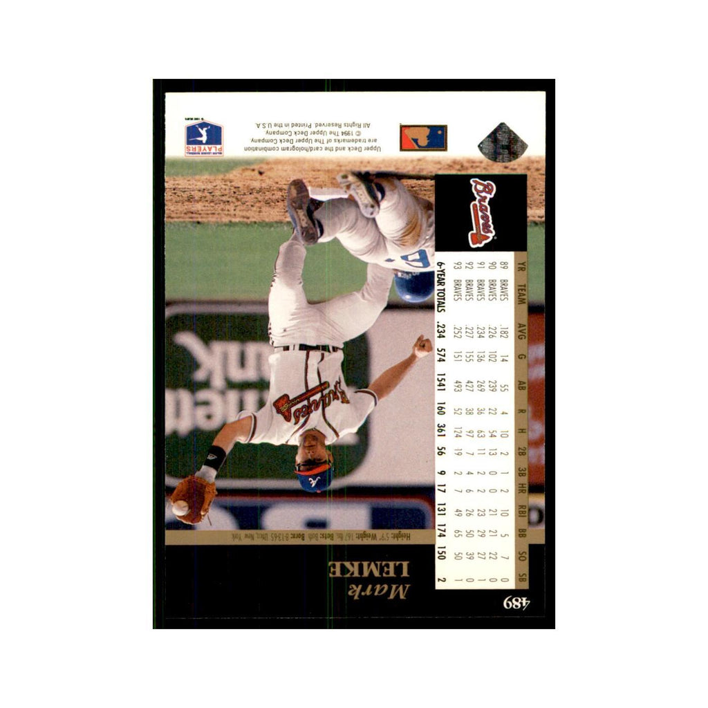 1994 Upper Deck Mark Lemke Braves #489
