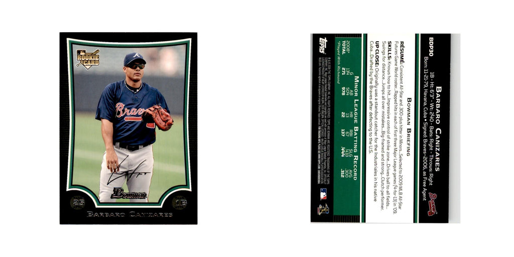 2009 Bowman Draft Picks & Prospects Barbaro Canizares RC Braves #BDP30
