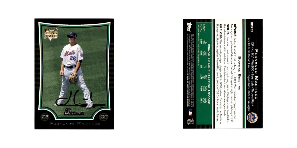2009 Bowman Draft Picks & Prospects Fernando Martinez RC Mets #BDP55