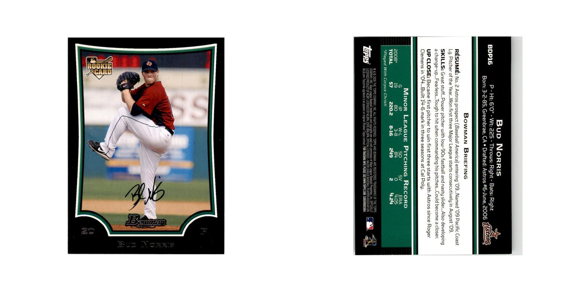 2009 Bowman Draft Picks & Prospects Bud Norris RC Astros #BDP16