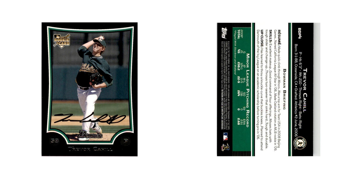 2009 Bowman Draft Picks & Prospects Trevor Cahill RC Athletics #BDP4