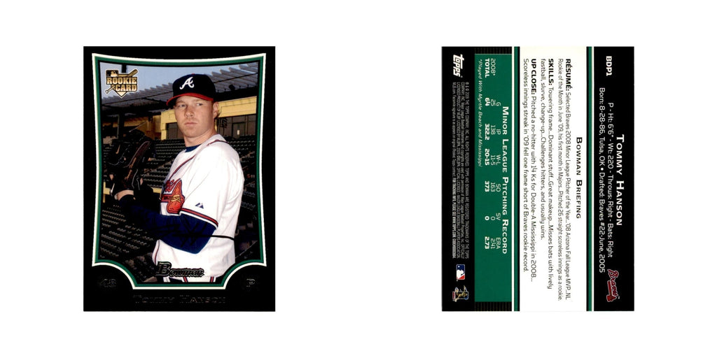 2009 Bowman Draft Picks & Prospects Tommy Hanson RC Braves #BDP1