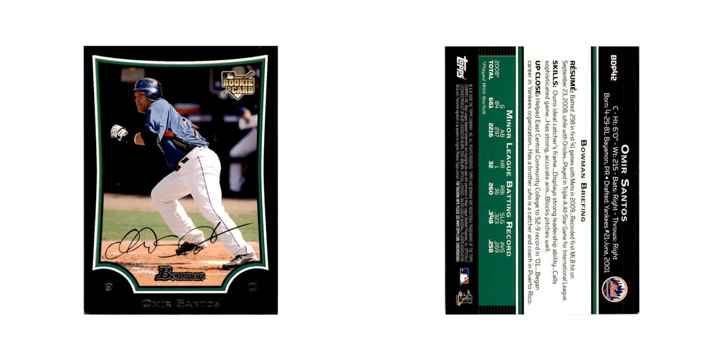2009 Bowman Draft Picks & Prospects Omir Santos RC Mets #BDP42
