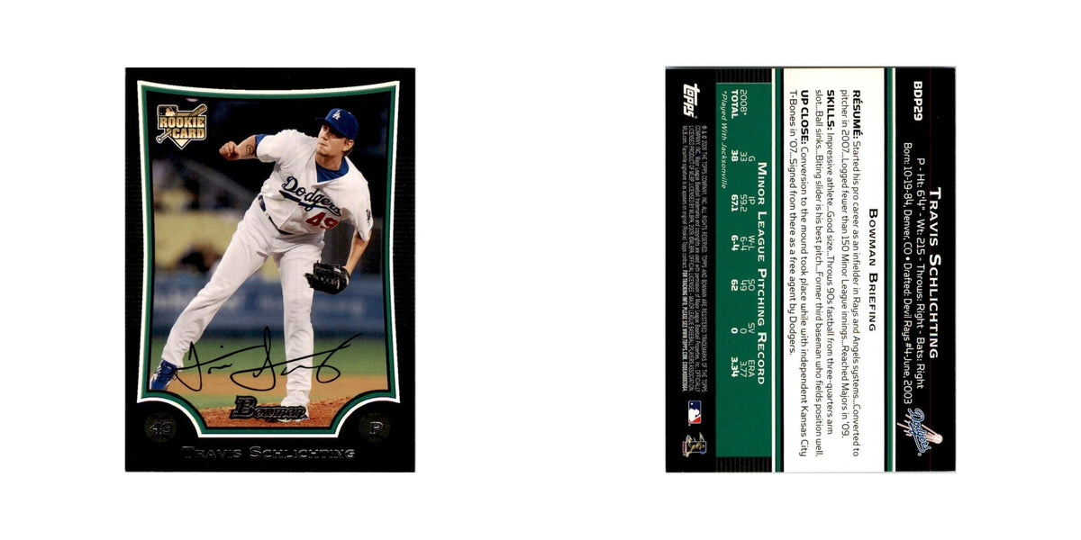 2009 Bowman Draft Picks & Prospects Travis Schlichting RC Dodgers #BDP29