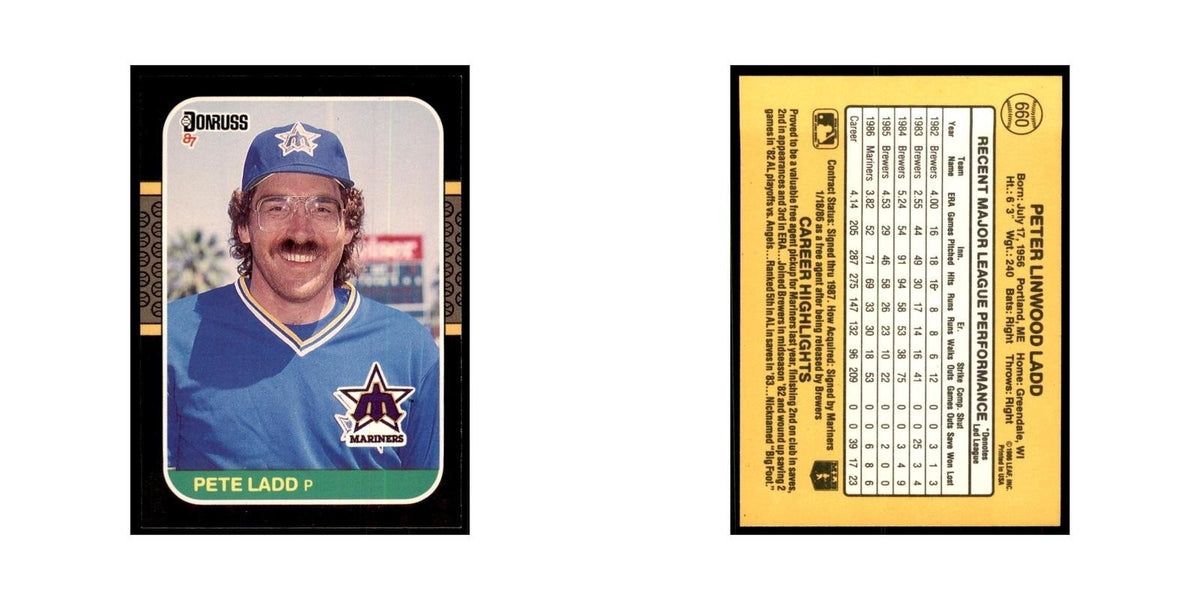 1987 Donruss Pete Ladd Baseball Cards #660
