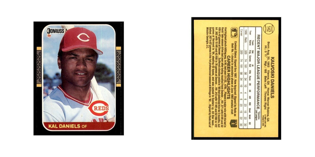 1987 Donruss Kal Daniels Baseball Cards #142