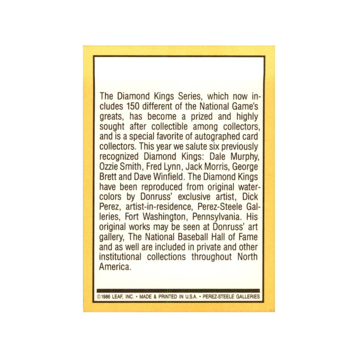 1987 Donruss Checklist Baseball Cards #27