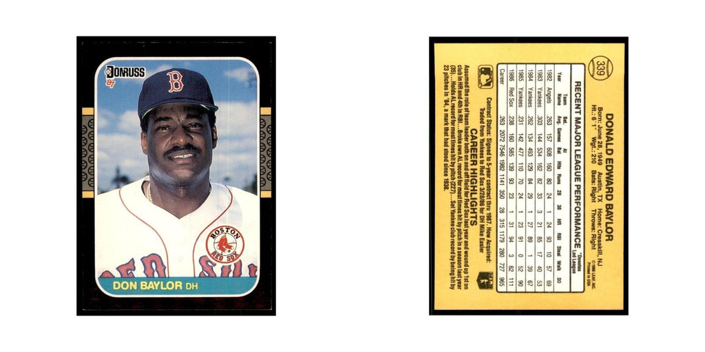 1987 Donruss Don Baylor Baseball Cards #339