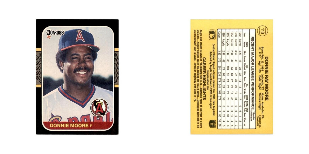 1987 Donruss Donnie Moore Baseball Cards #110