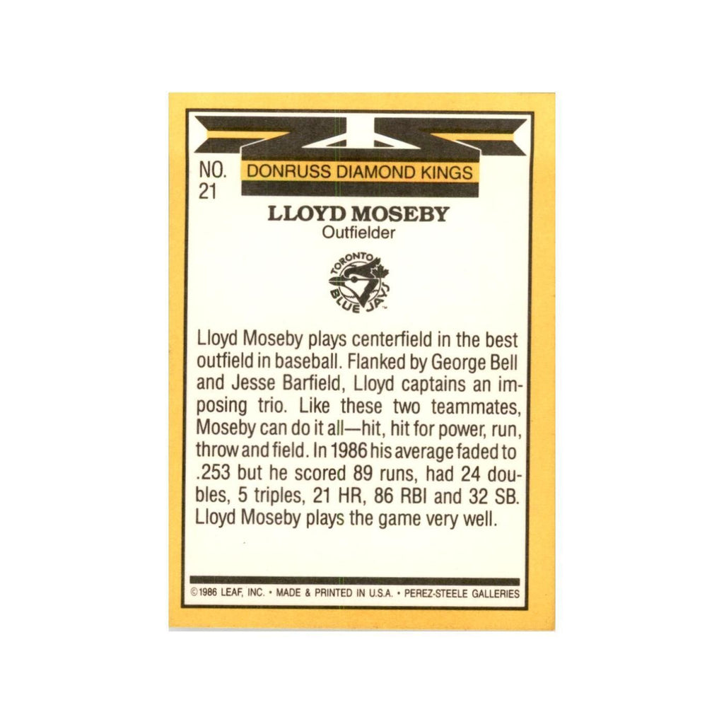 1987 Donruss Lloyd Moseby Baseball Cards #21