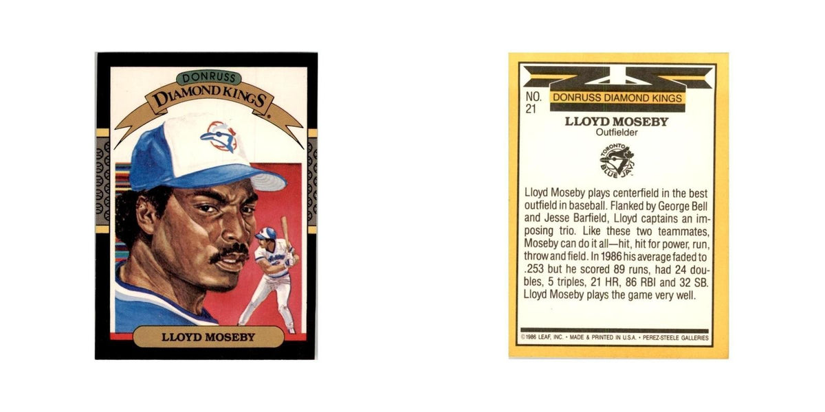 1987 Donruss Lloyd Moseby Baseball Cards #21