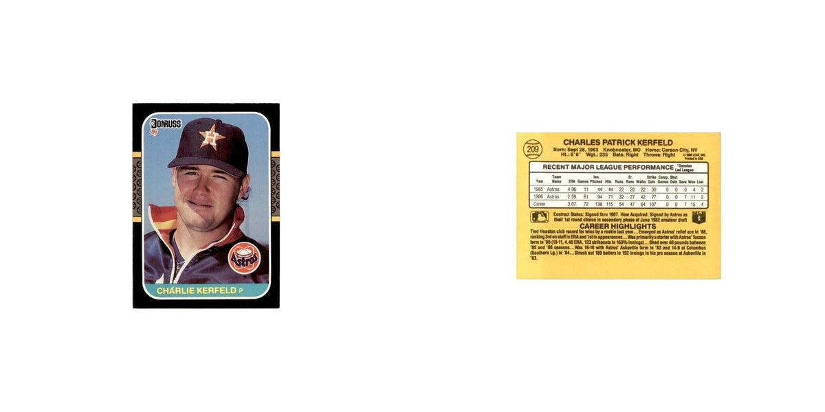 1987 Donruss Charlie Kerfeld Baseball Cards #209