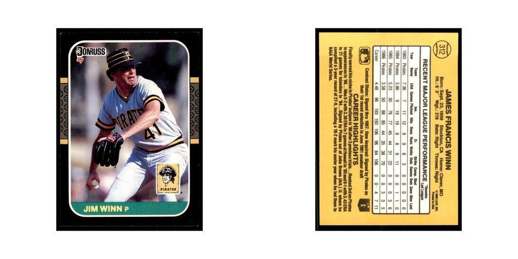 1987 Donruss Jim Winn Baseball Cards #312
