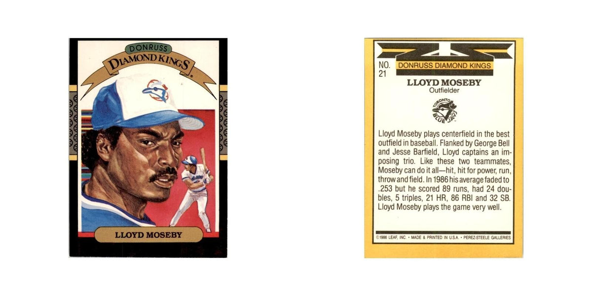 1987 Donruss Lloyd Moseby Baseball Cards #21