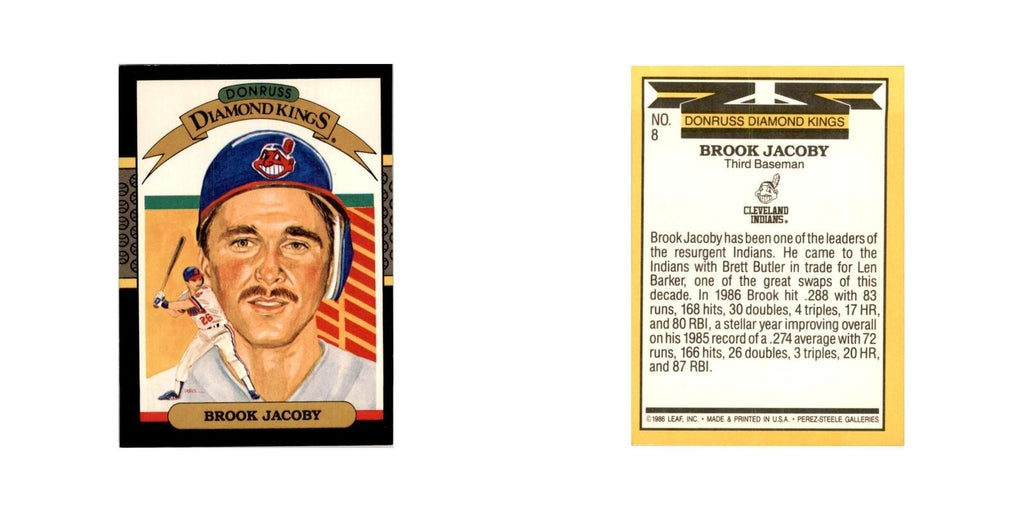 1987 Donruss Brook Jacoby Baseball Cards #8