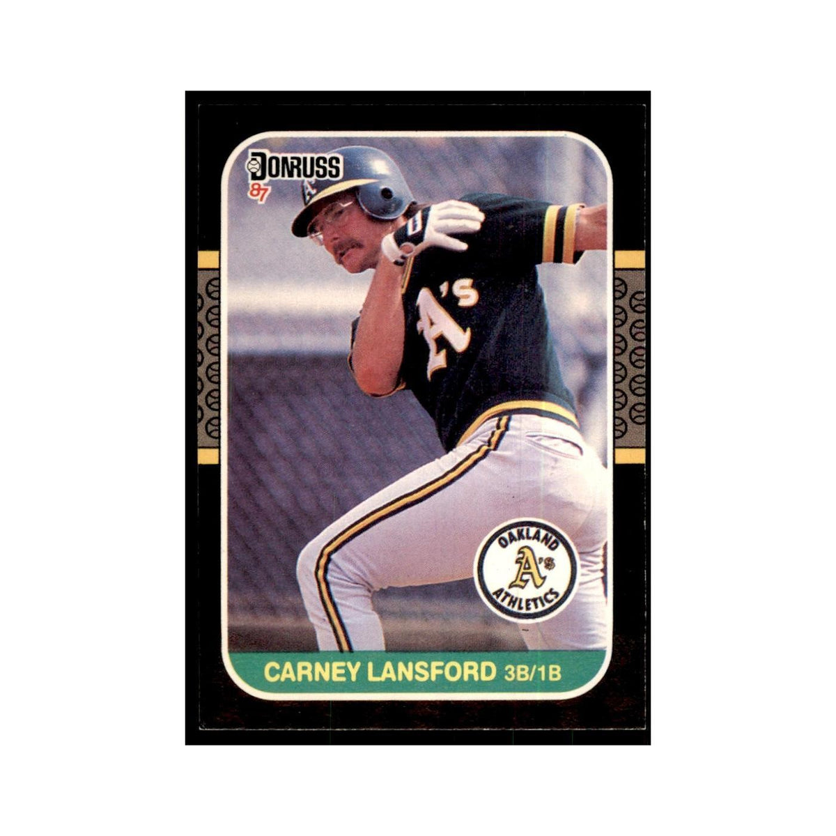 1987 Donruss Carney Lansford Baseball Cards #158