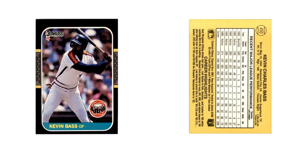 1987 Donruss Kevin Bass Baseball Cards #410