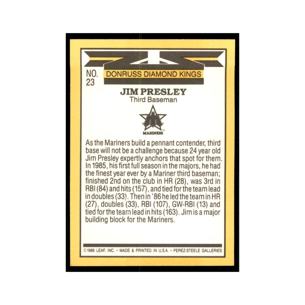 1987 Donruss Jim Presley Baseball Cards #23