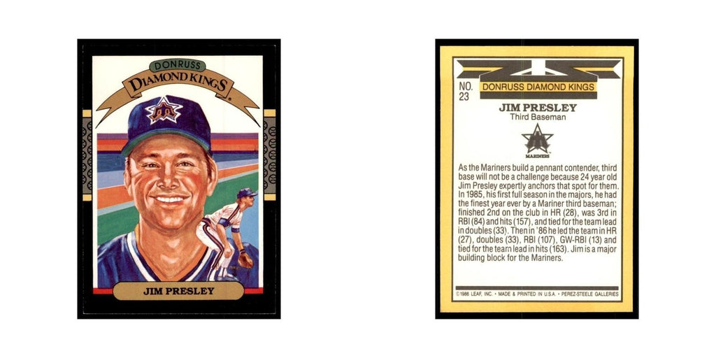 1987 Donruss Jim Presley Baseball Cards #23